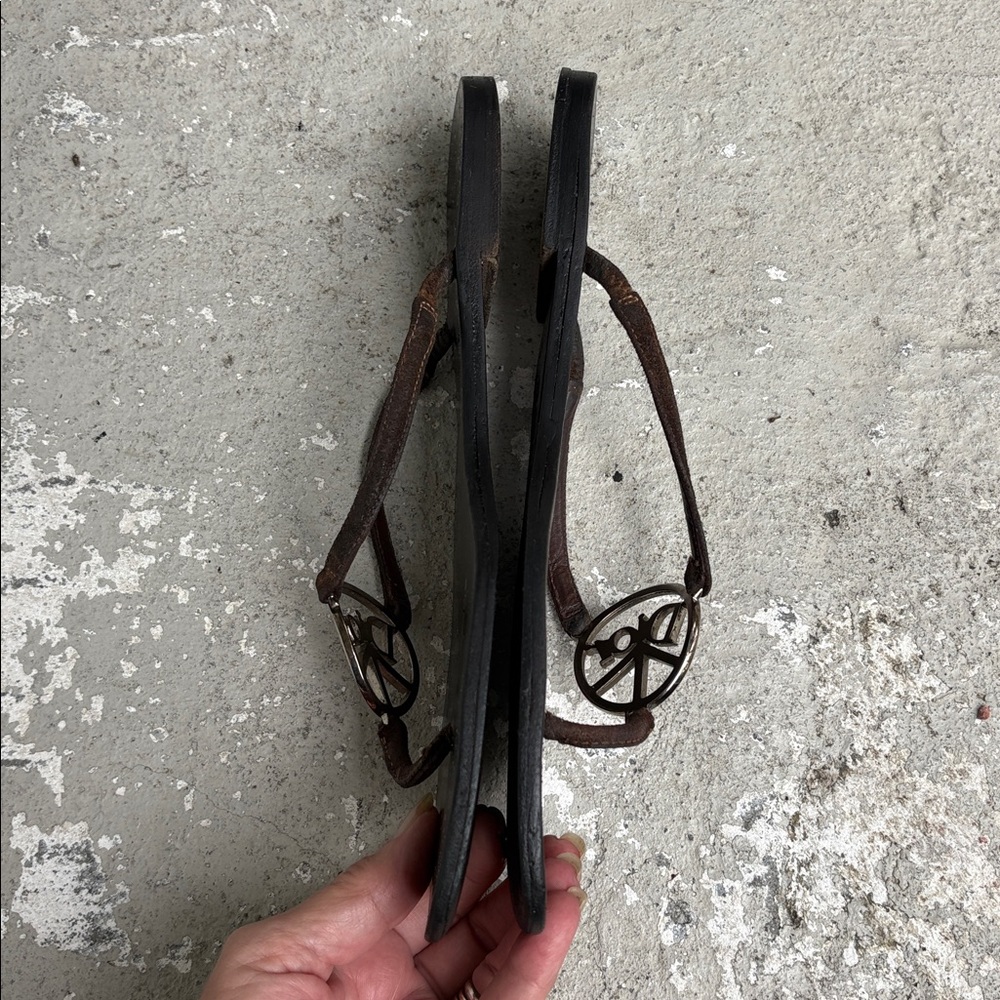 Vintage Dior leather flip-flops - Picture 5 of 8